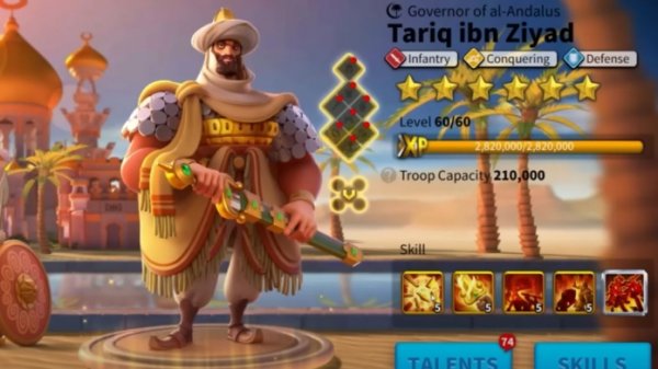 Tariq ibn Ziyad Talent Tree Builds Guide In Rise of Kingdoms