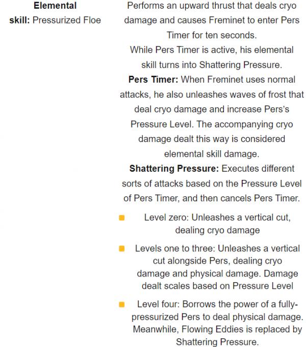 Genshin Impact Freminet build