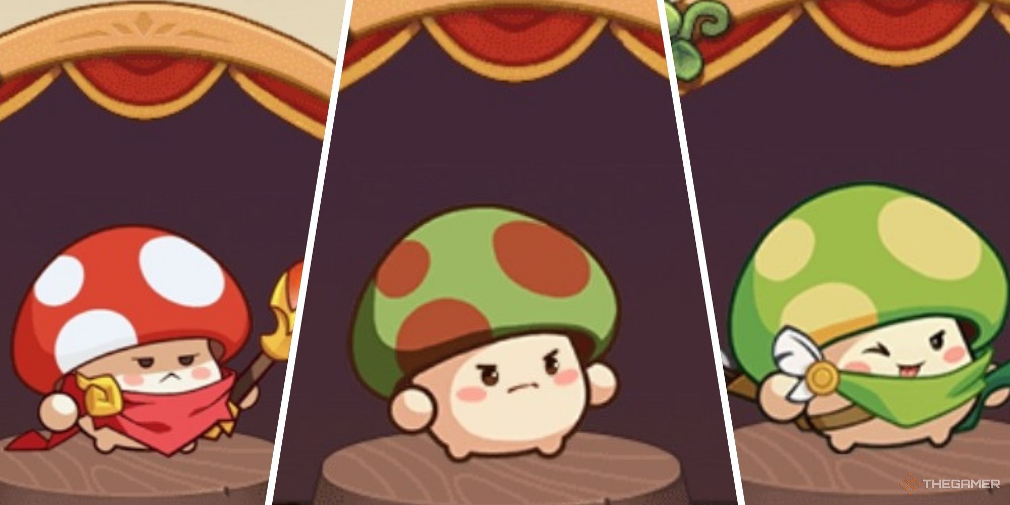 C tier classes in Legend of Mushroom showing Shroomie, Mage and Archer class.