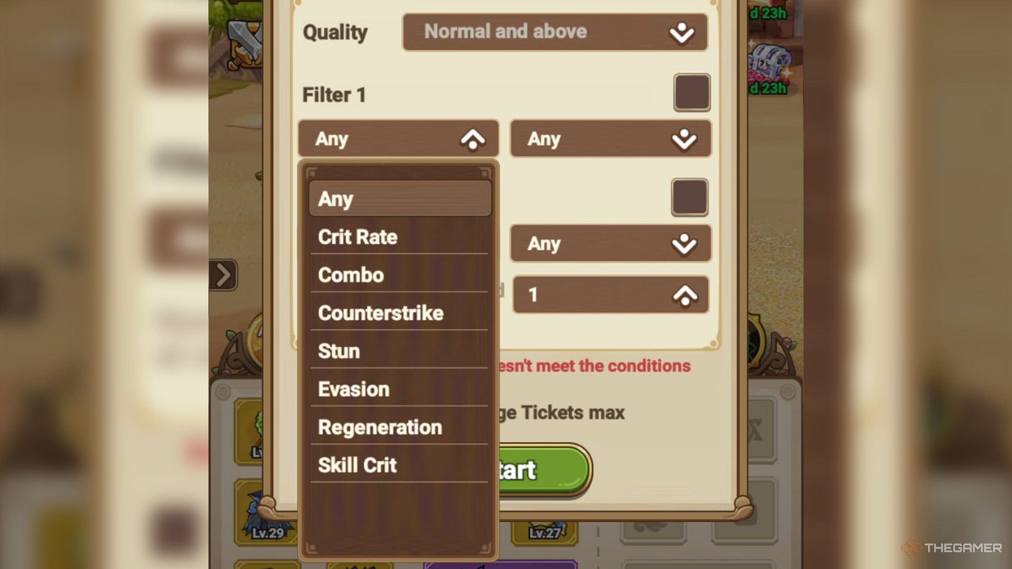 Legend of Mushroom - Auto Use filter displays item stats